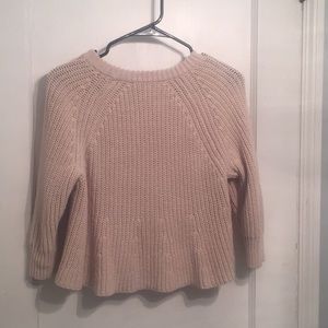 Madewell Small Tan Cropped Sweater